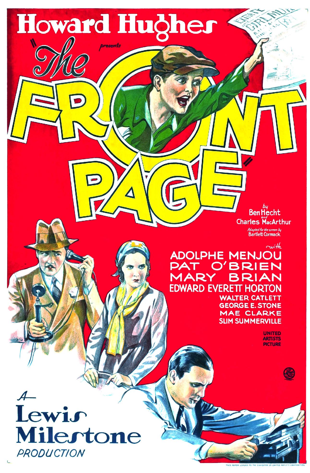 The Front Page (1931) poster