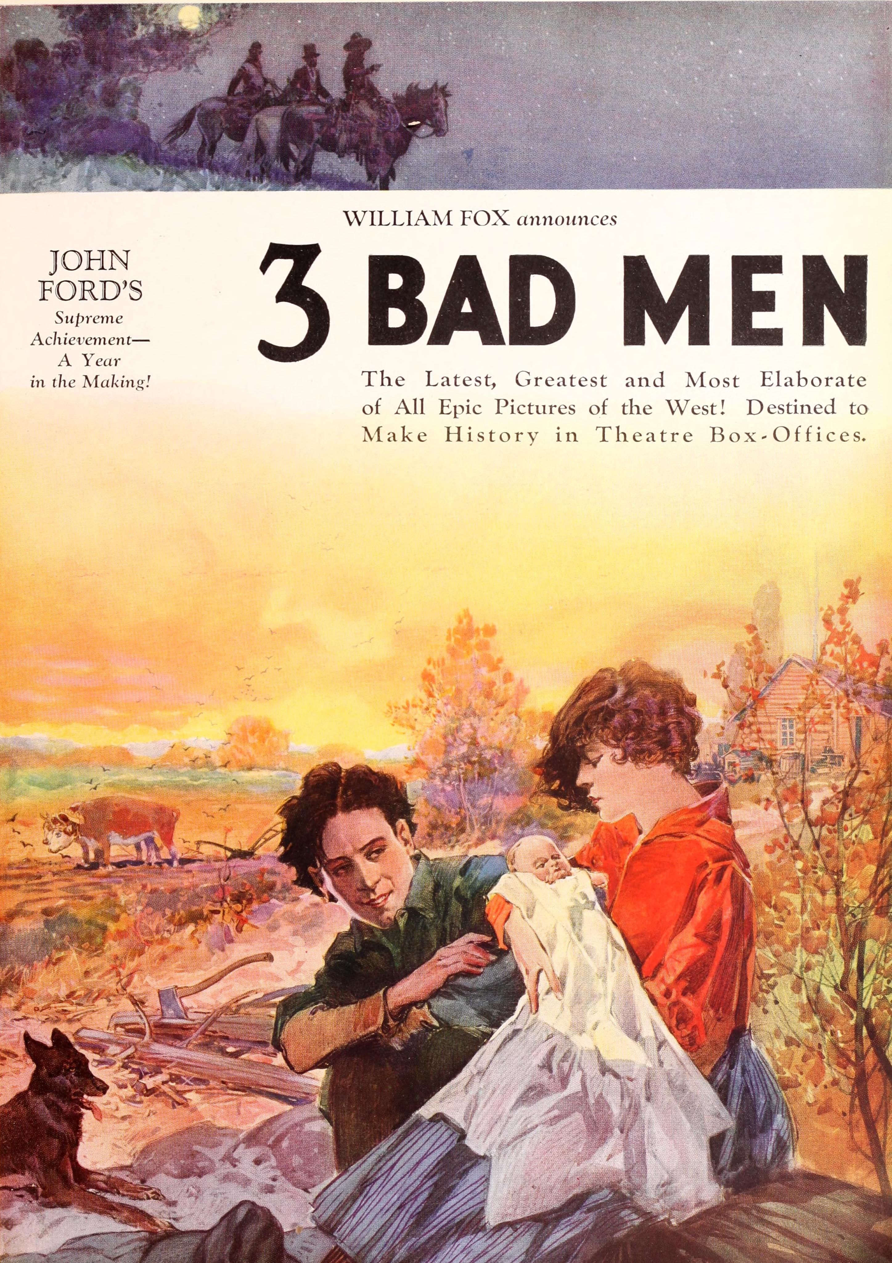 3 Bad Men (1926) poster