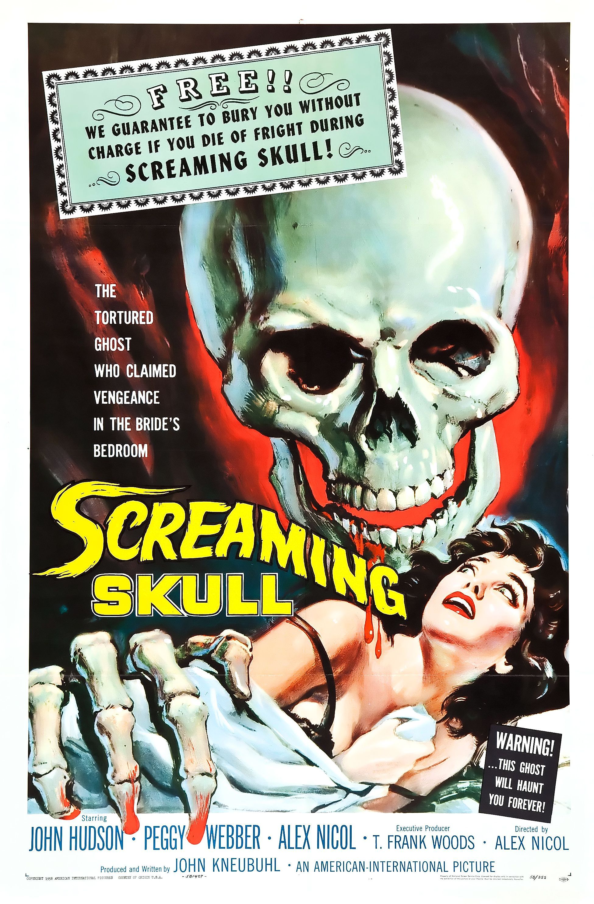 The Screaming Skull (1958) poster