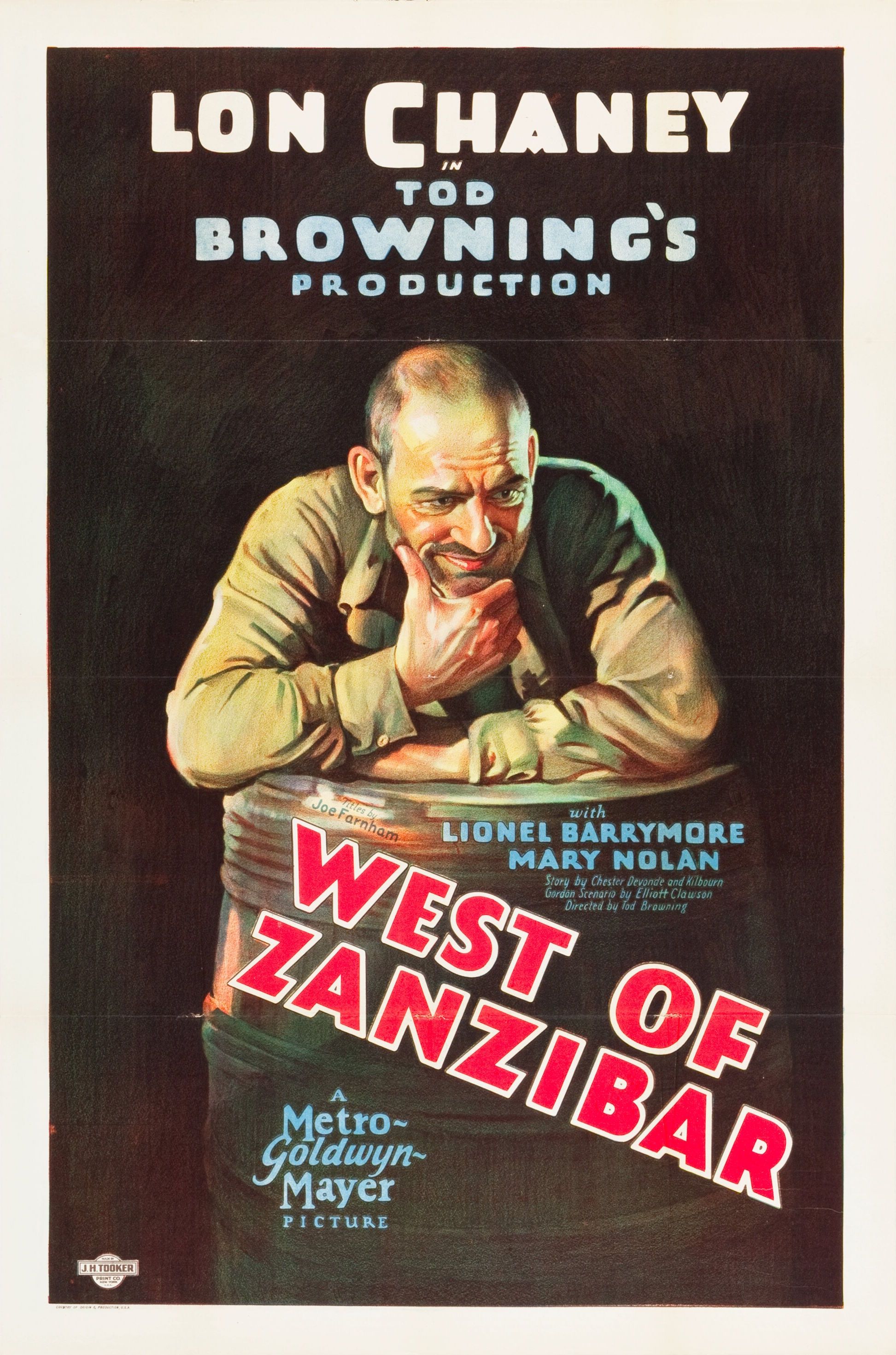 West of Zanzibar (1928) poster