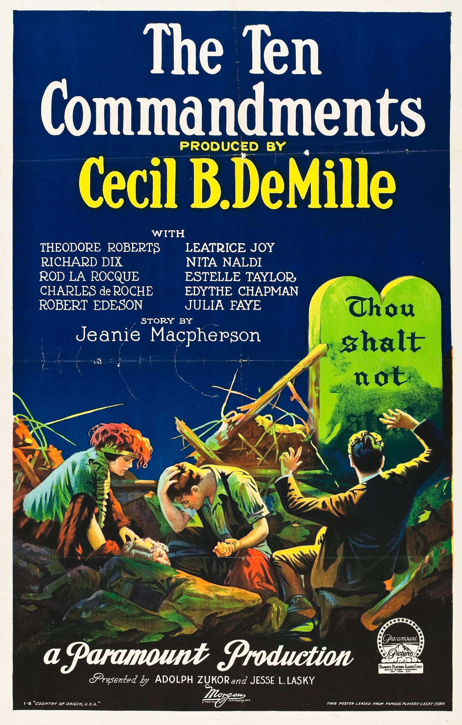The Ten Commandments (1923) poster