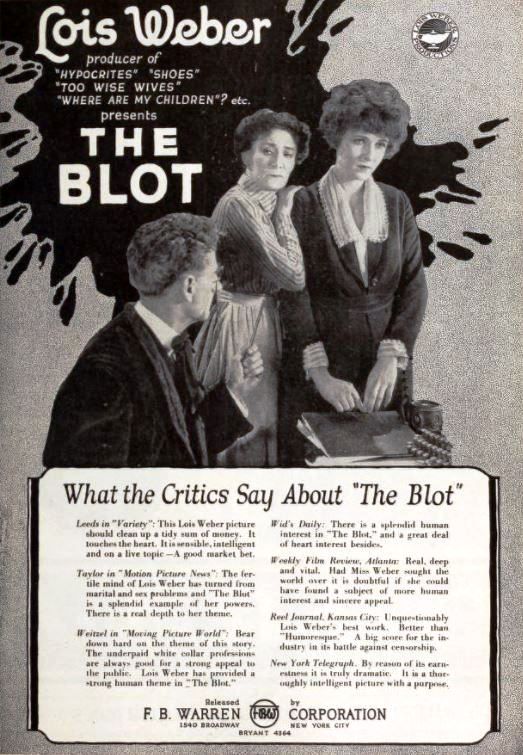 The Blot (1921) poster