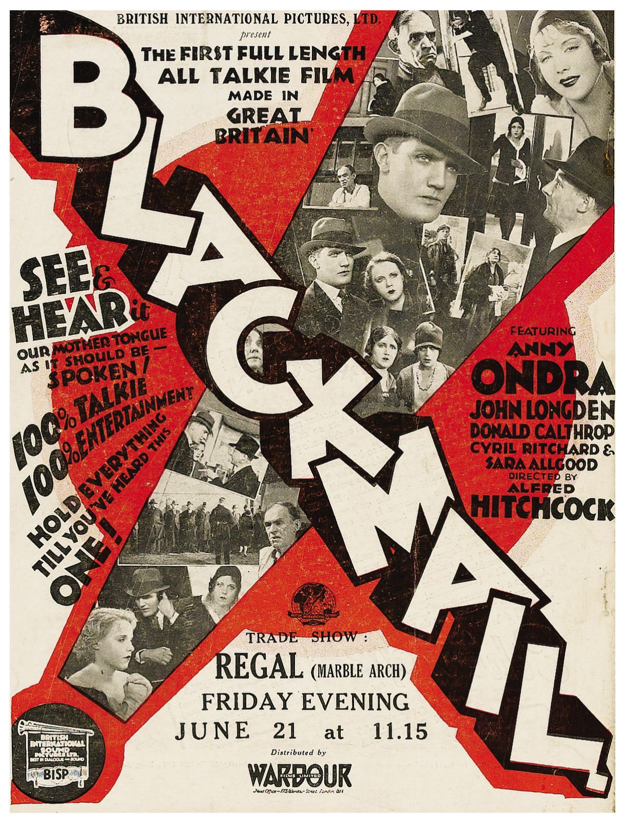 Blackmail (1929) poster