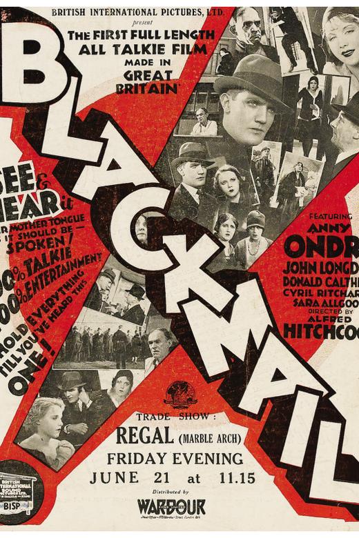 Blackmail (1929) poster