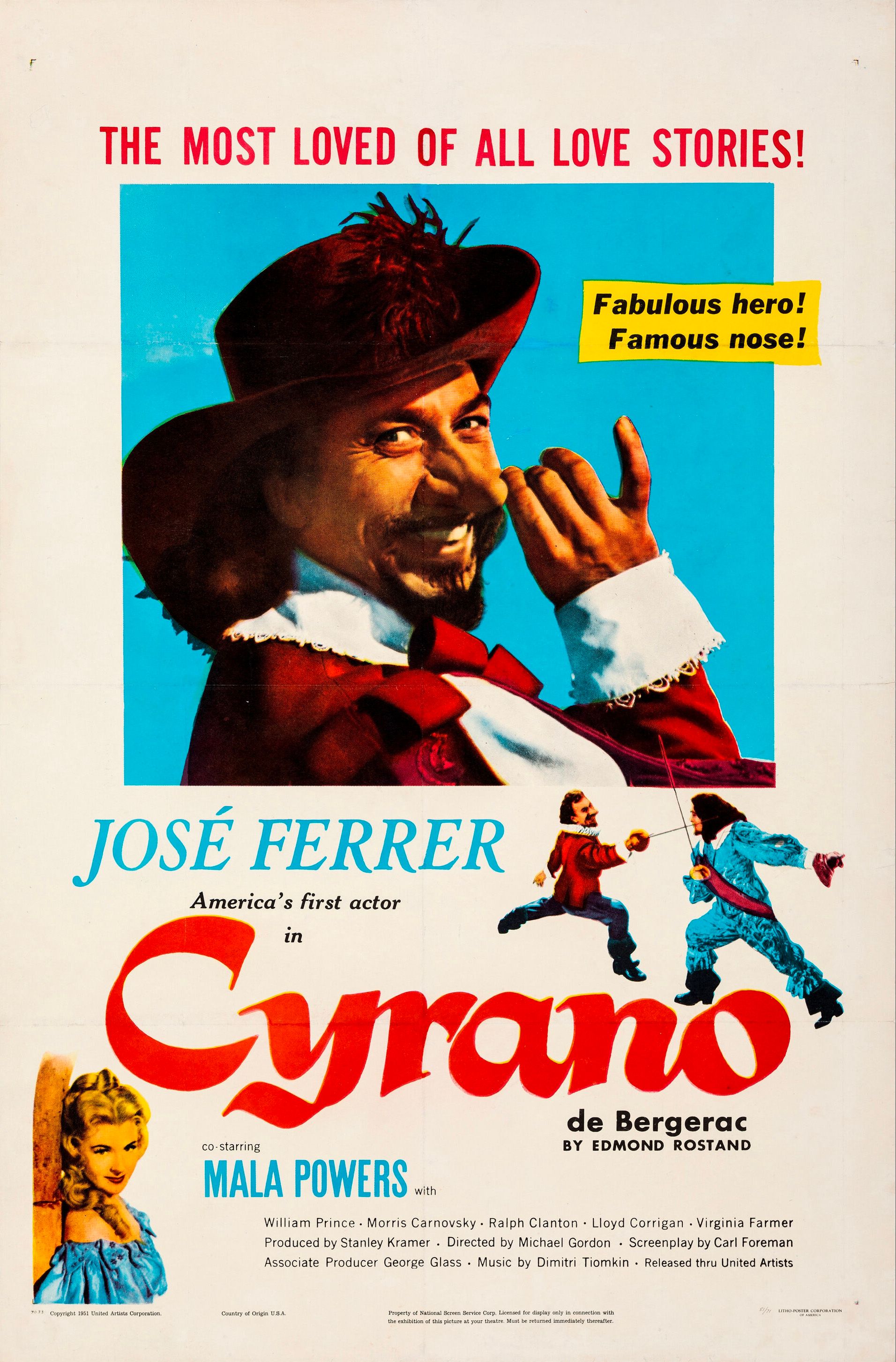Cyrano de Bergerac (1950) poster